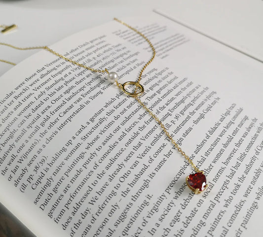 Silver Heart & Pearl Choker Necklace